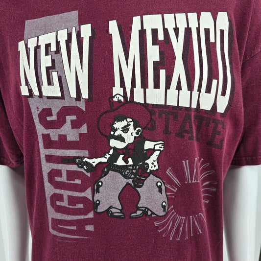 Vintage 1990s Lee Heavyweight New Mexico State Aggies Pistol Pete T-Shirt (XXL)