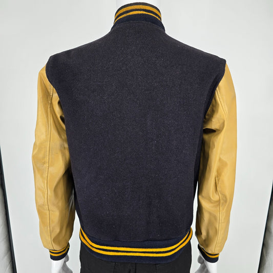 Vintage 1970s VFW Veterans of Foreign Wars Wool/Leather Varsity Jacket (S)