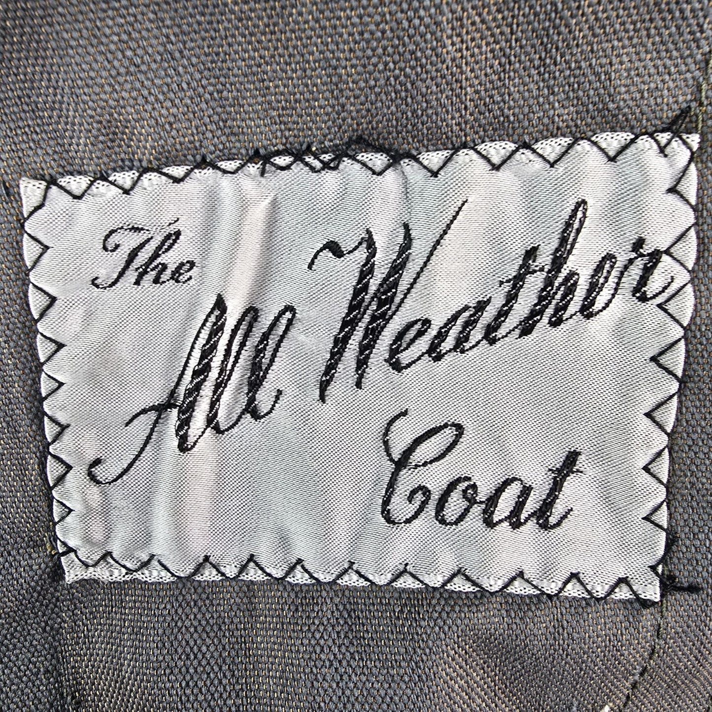 Vintage 1950s "The All Weather Coat" Gabardine Shell Satin Lined Raincoat (L)