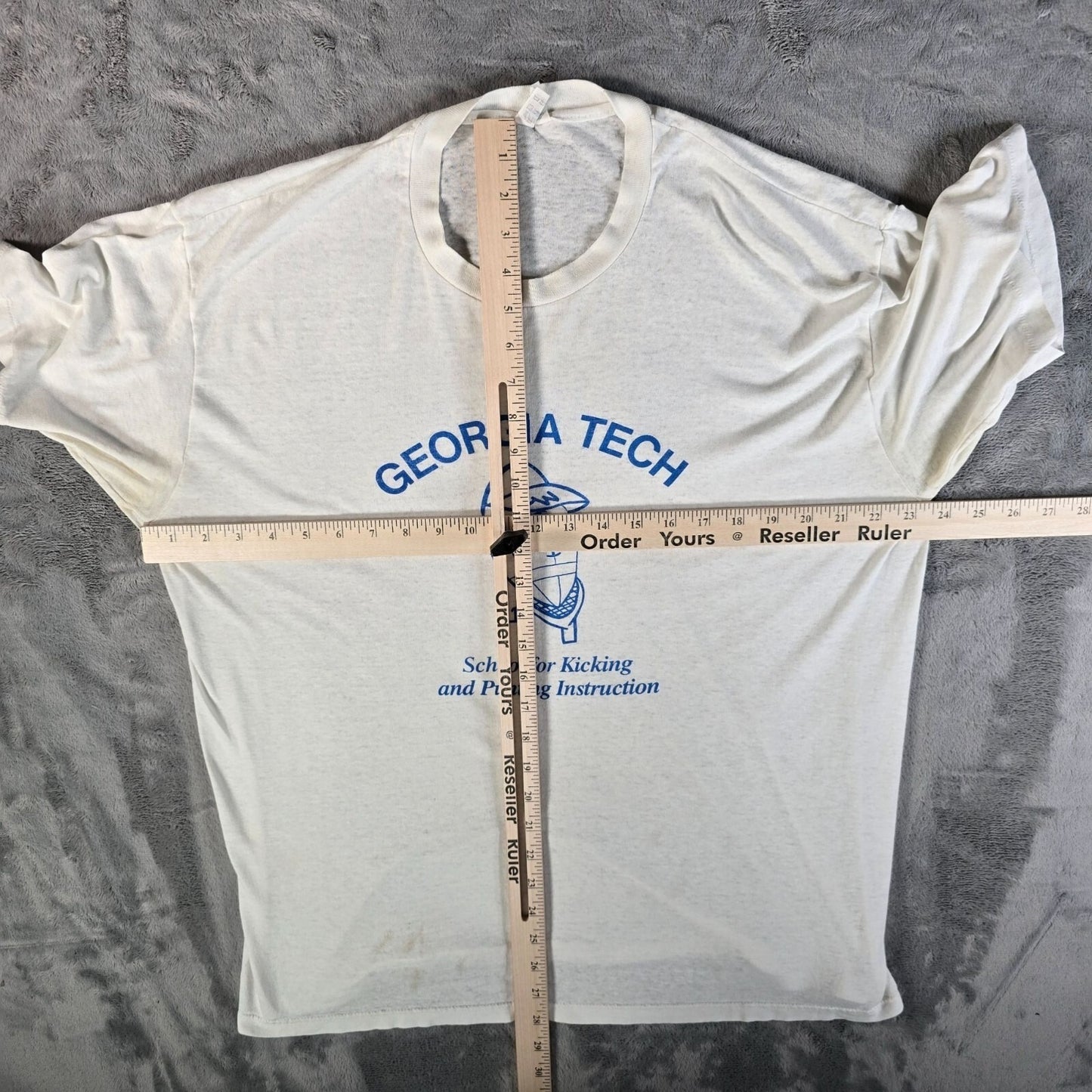 Vintage 1980s Stedman Georgia Tech School for Kicking and Punting T-Shirt (XL)