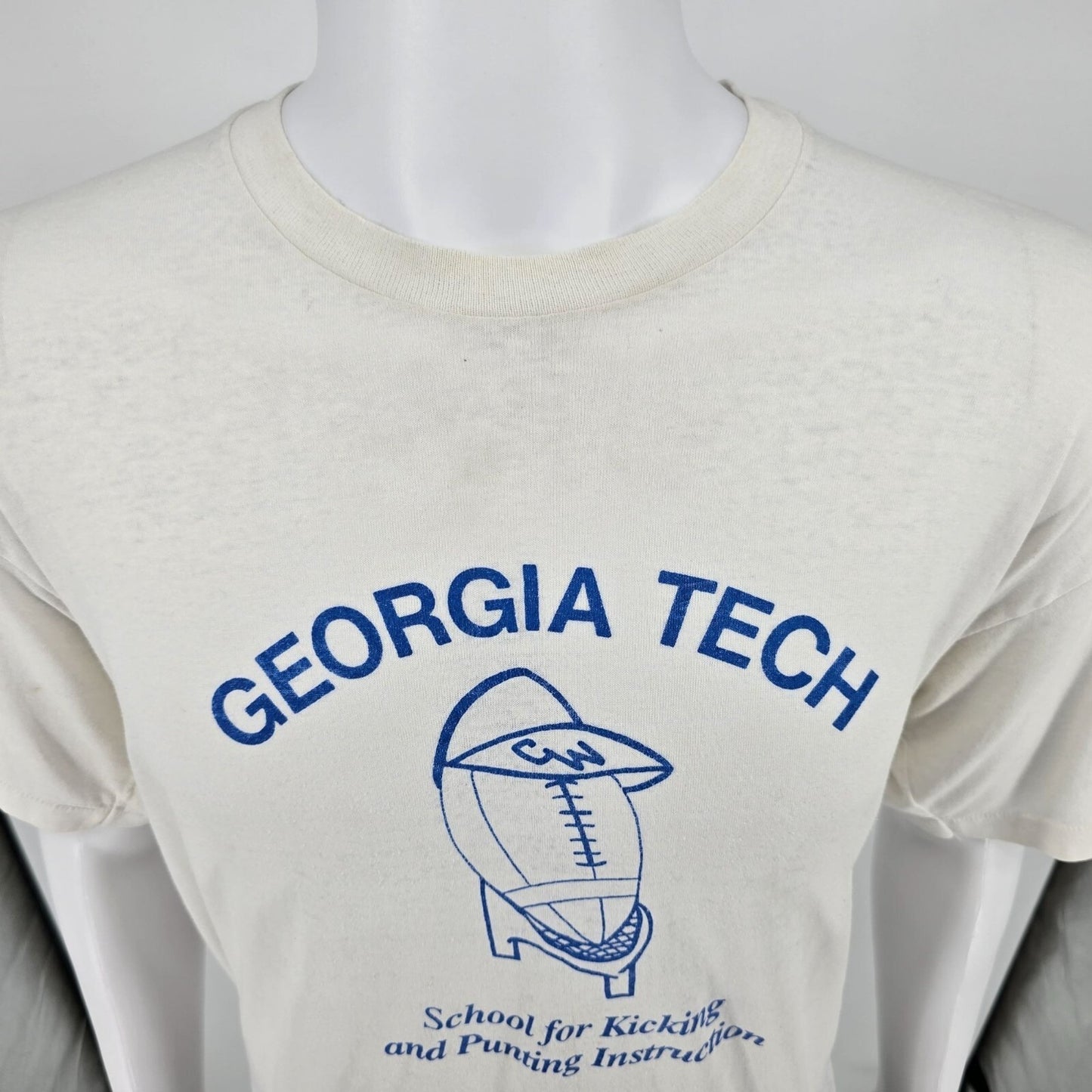 Vintage 1980s Stedman Georgia Tech School for Kicking and Punting T-Shirt (XL)