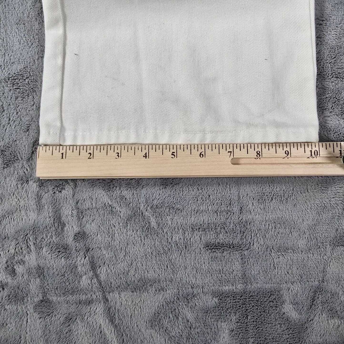 Vintage 1970s Big Yank Mens Talon Zipper White Denim Painters Jeans (33x29)