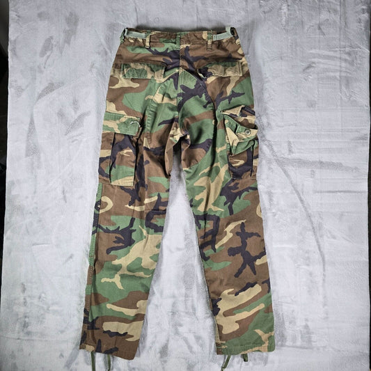 Vintage 1994 U.S. Military Woodland Camouflage Pattern Combat Trousers (30x31)
