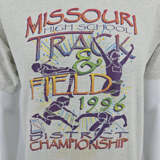 Thrashed 1996 Missouri High School Track & Field Championship T-Shirt (M/L)