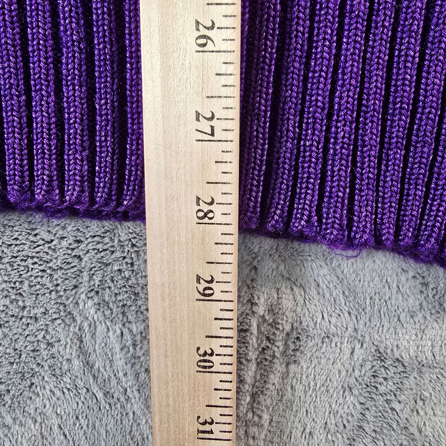 Distressed Vintage 1960s Men's Purple "H" Knit Varsity Letter Sweater (XS)