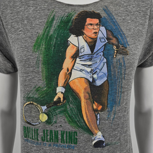 Distressed 2011 Homage Bille Jean King "Pressure is a Privilege" T-Shirt (S)