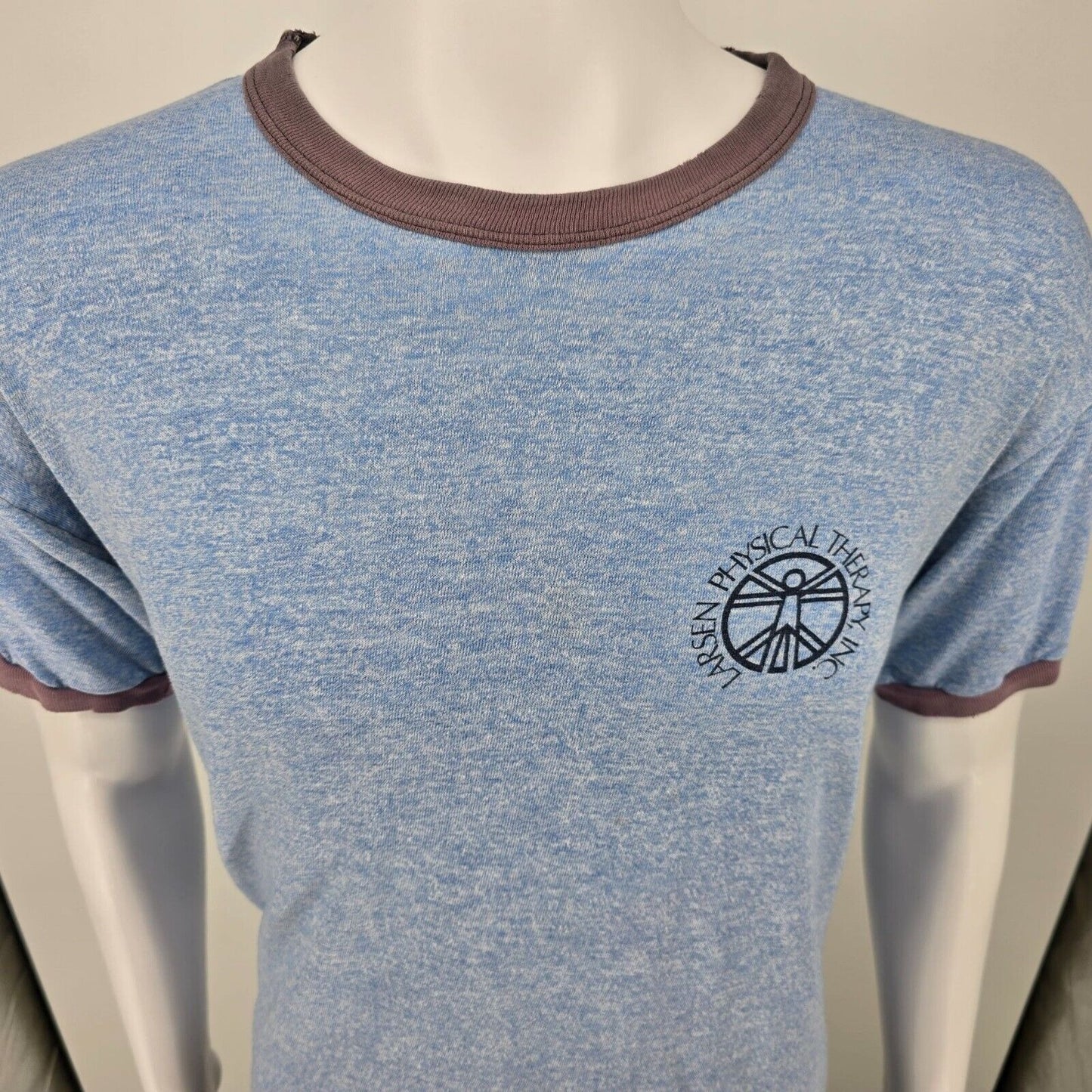 Vintage 1980s Rusell Athletic Larsen Physical Therapy Ringer T-Shirt (XL)