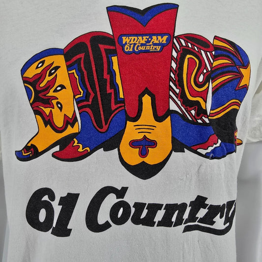 Vintage 1995 WDAF-AM 61 Country International Independent Finals T-Shirt (L)