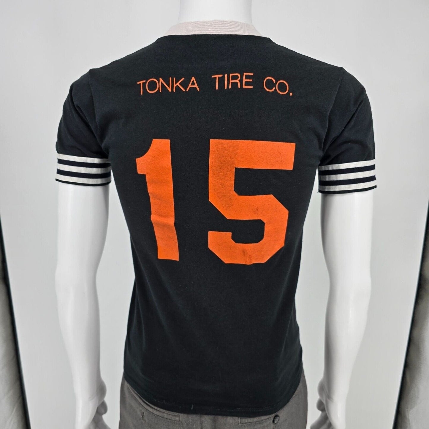 Vintage 1980s Distressed Northern Giants Tonka Tire Co. #15 Baseball Jersey (XS)