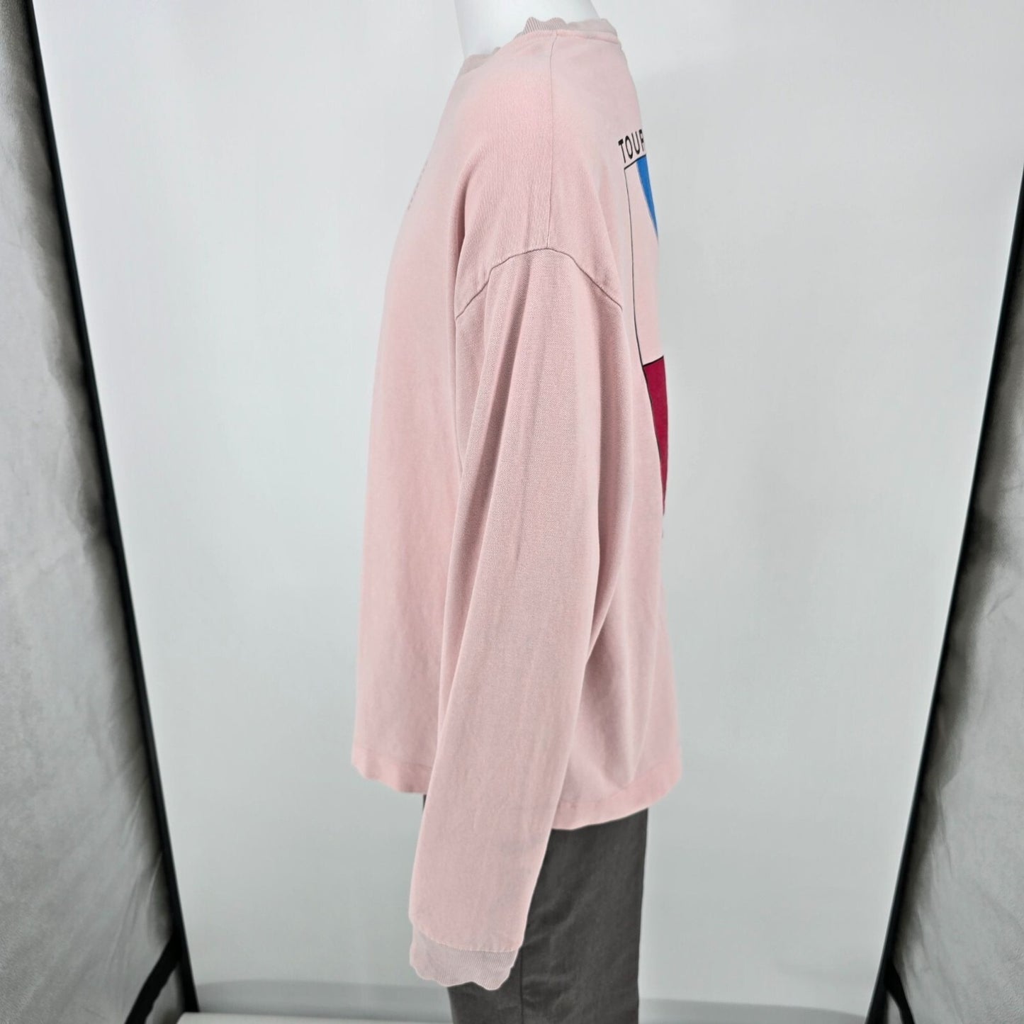 ASOS COLLUSION European Tour 2031 Pink Long Sleeve Knit T-Shirt (S) *Flawed