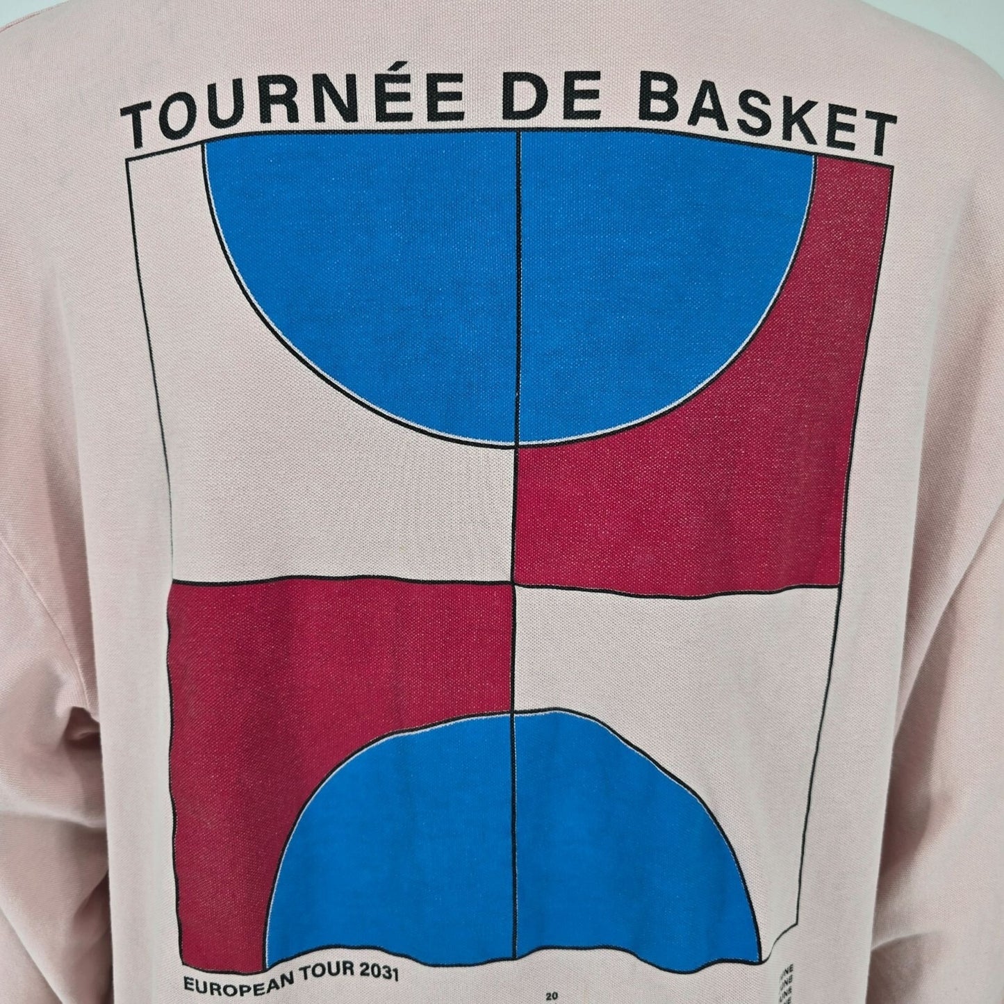 ASOS COLLUSION European Tour 2031 Pink Long Sleeve Knit T-Shirt (S) *Flawed
