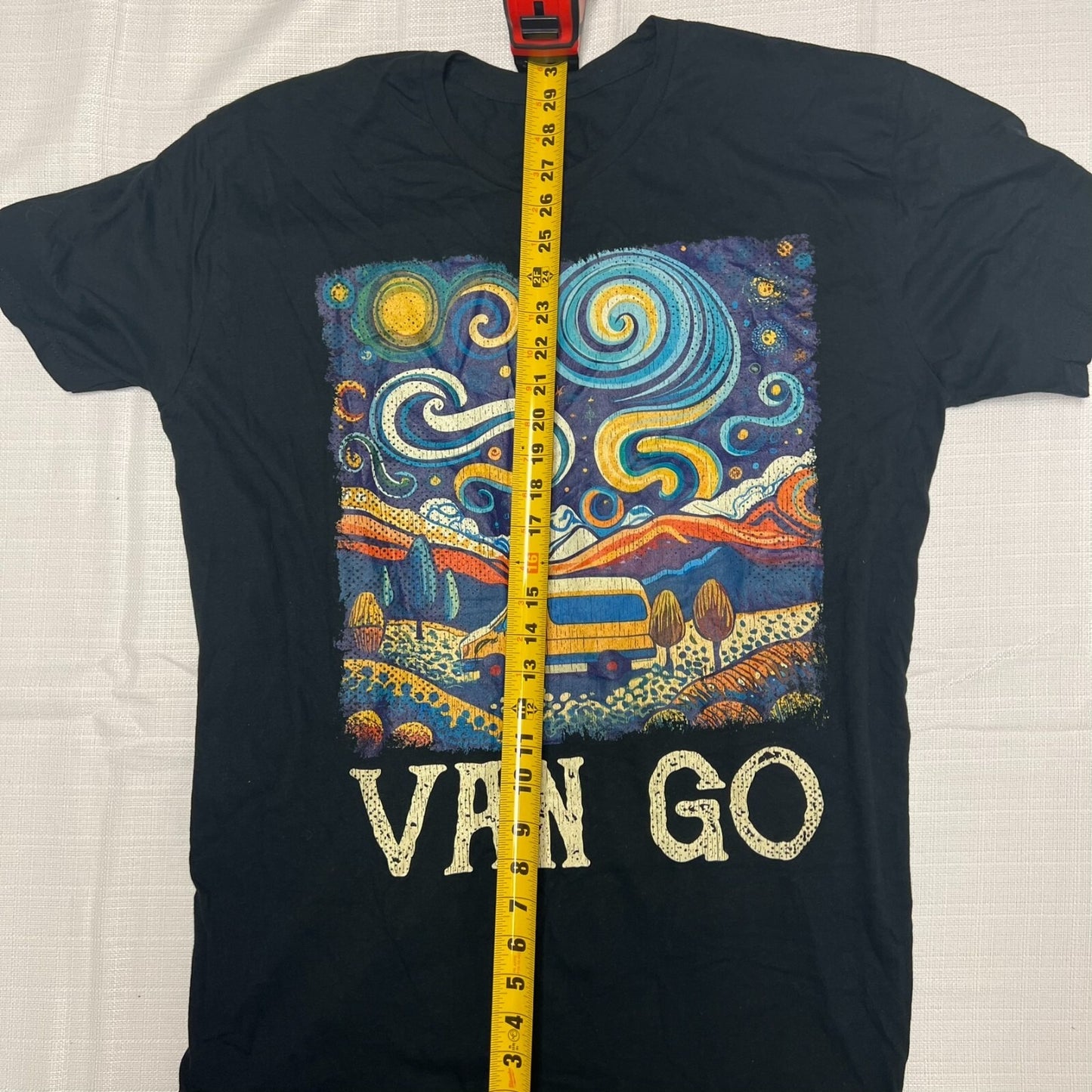 Black Vincent Van Gogh Vanlife "Van Go" Graphic T-Shirt (XL)