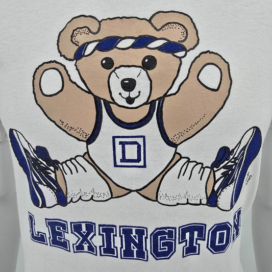 Vintage 1989 Screen Stars Best Basketball Teddy Bear "Lexington" T-Shirt (S)