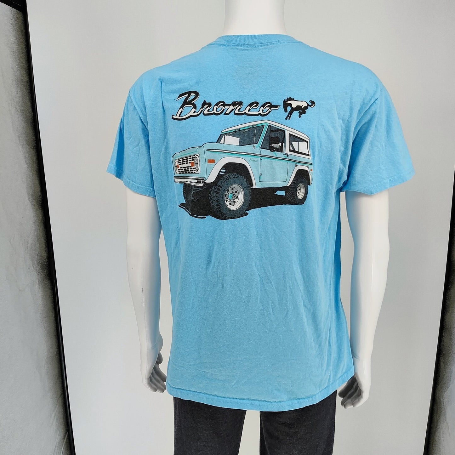 Wright & Ditson Ford Bronco Blue Graphic T-Shirt (Large) *FLAWS*
