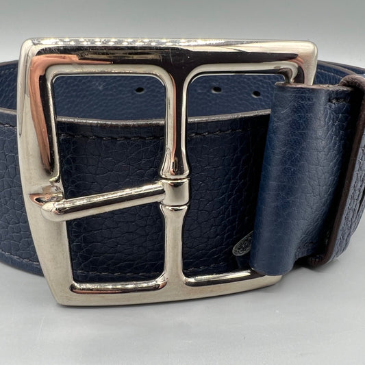 Hermès Blue 42 mm Clemence Leather Etrivière Belt ( Women's XS 26-29.875 inches)