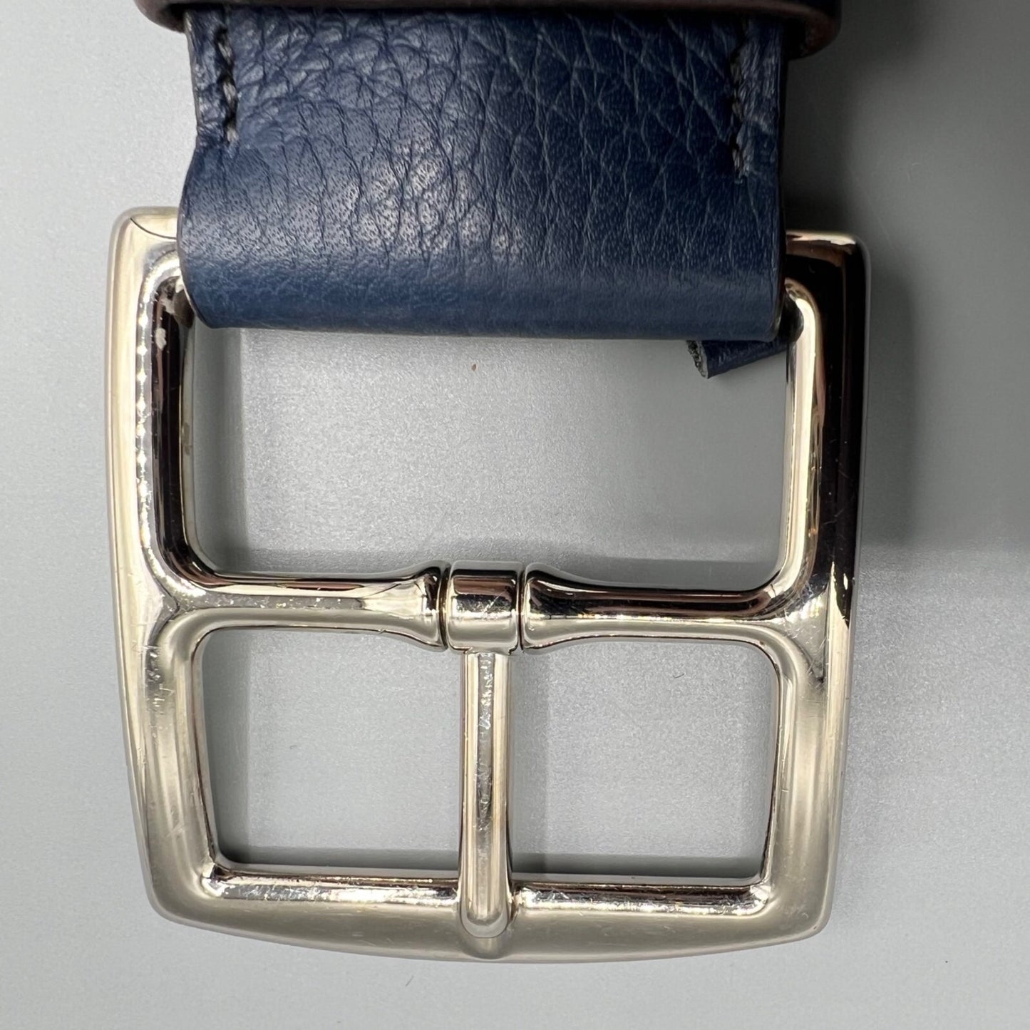 Hermès Blue 42 mm Clemence Leather Etrivière Belt ( Women's XS 26-29.875 inches)