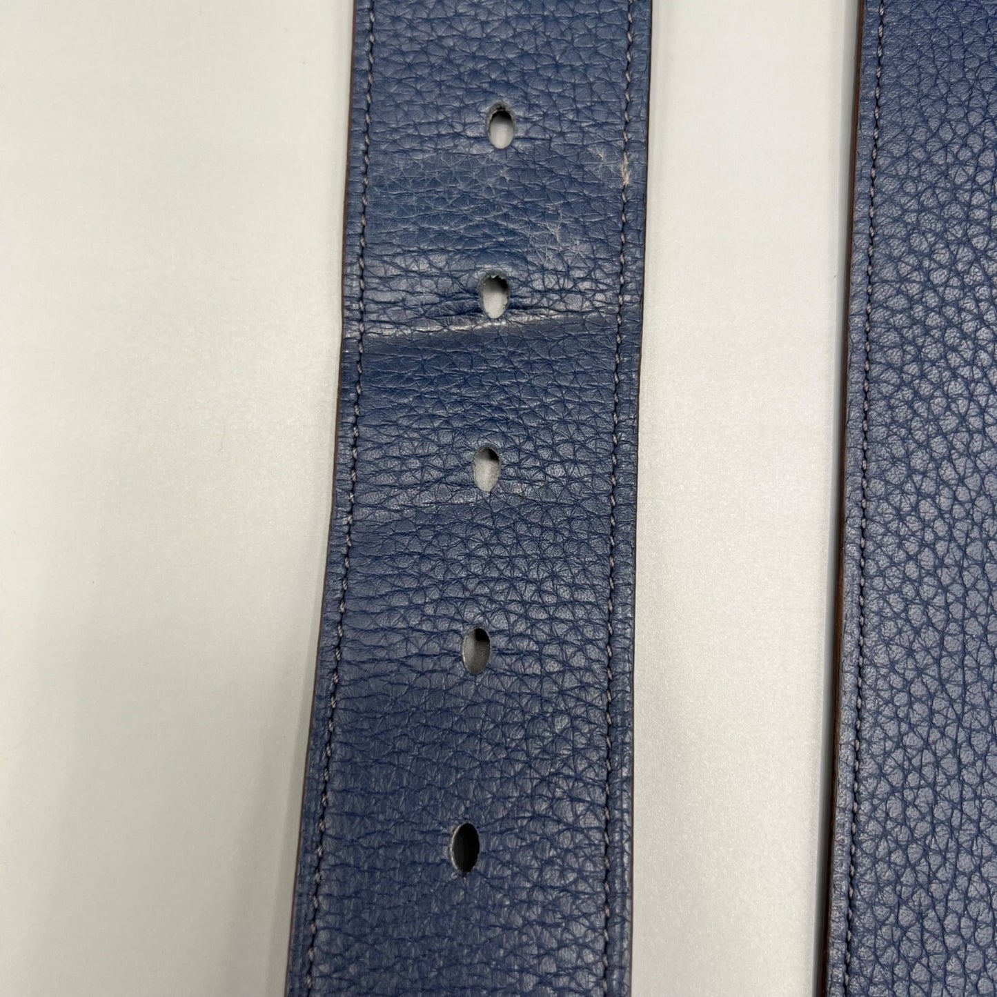 Hermès Blue 42 mm Clemence Leather Etrivière Belt ( Women's XS 26-29.875 inches)