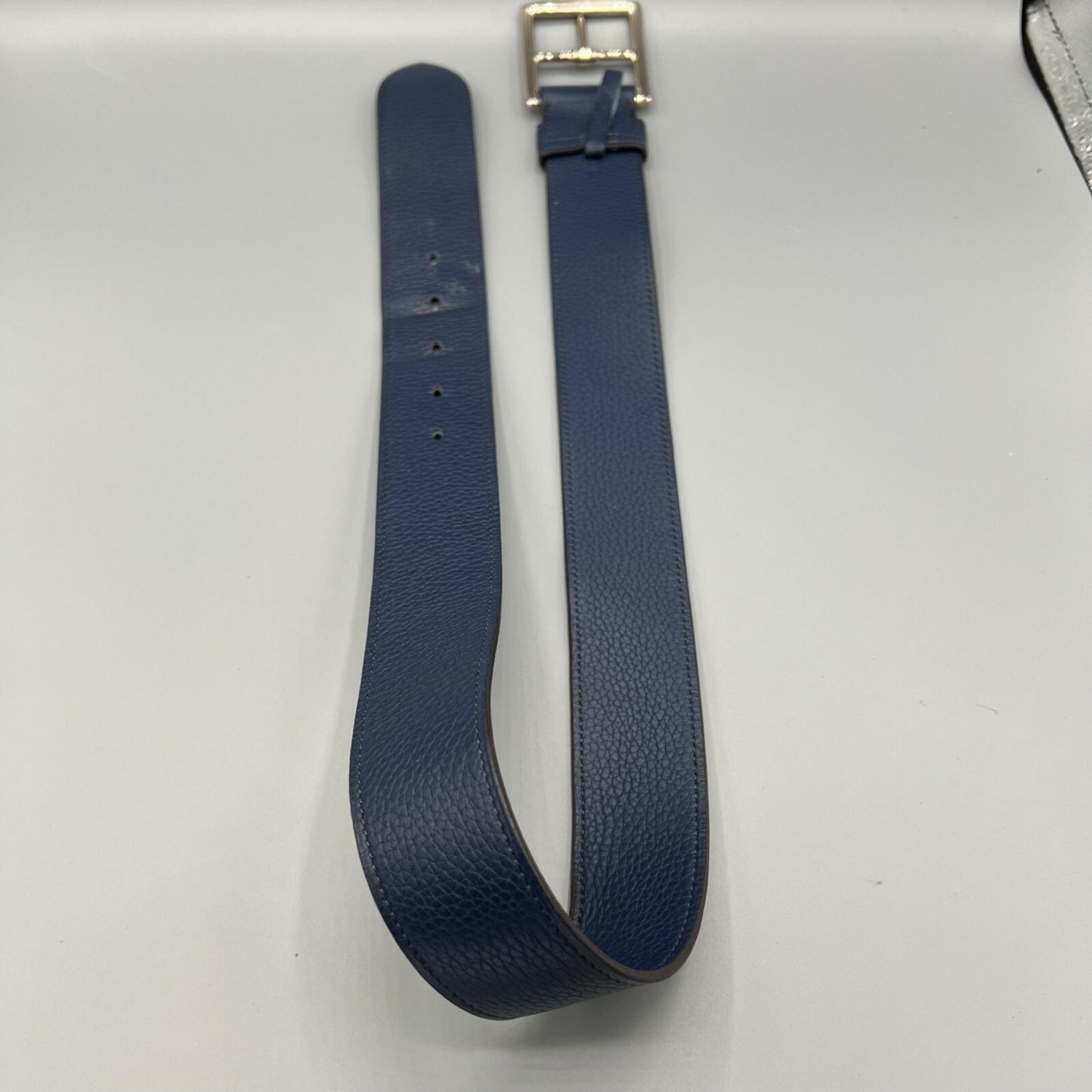 Hermès Blue 42 mm Clemence Leather Etrivière Belt ( Women's XS 26-29.875 inches)