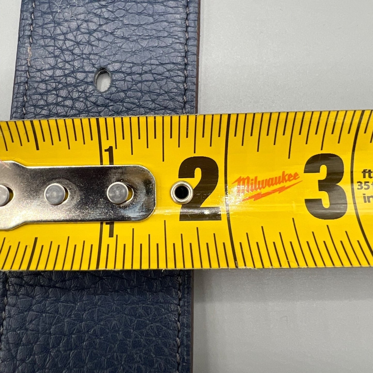 Hermès Blue 42 mm Clemence Leather Etrivière Belt ( Women's XS 26-29.875 inches)