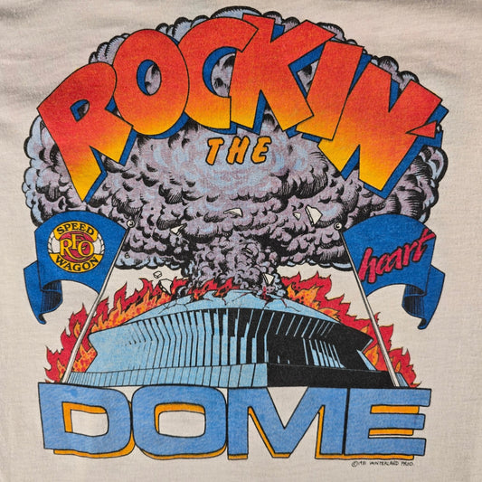 Vintage 1981 Rockin' the Dome REO Speedwagon/Heart Superdome Concert T-Shirt (L)