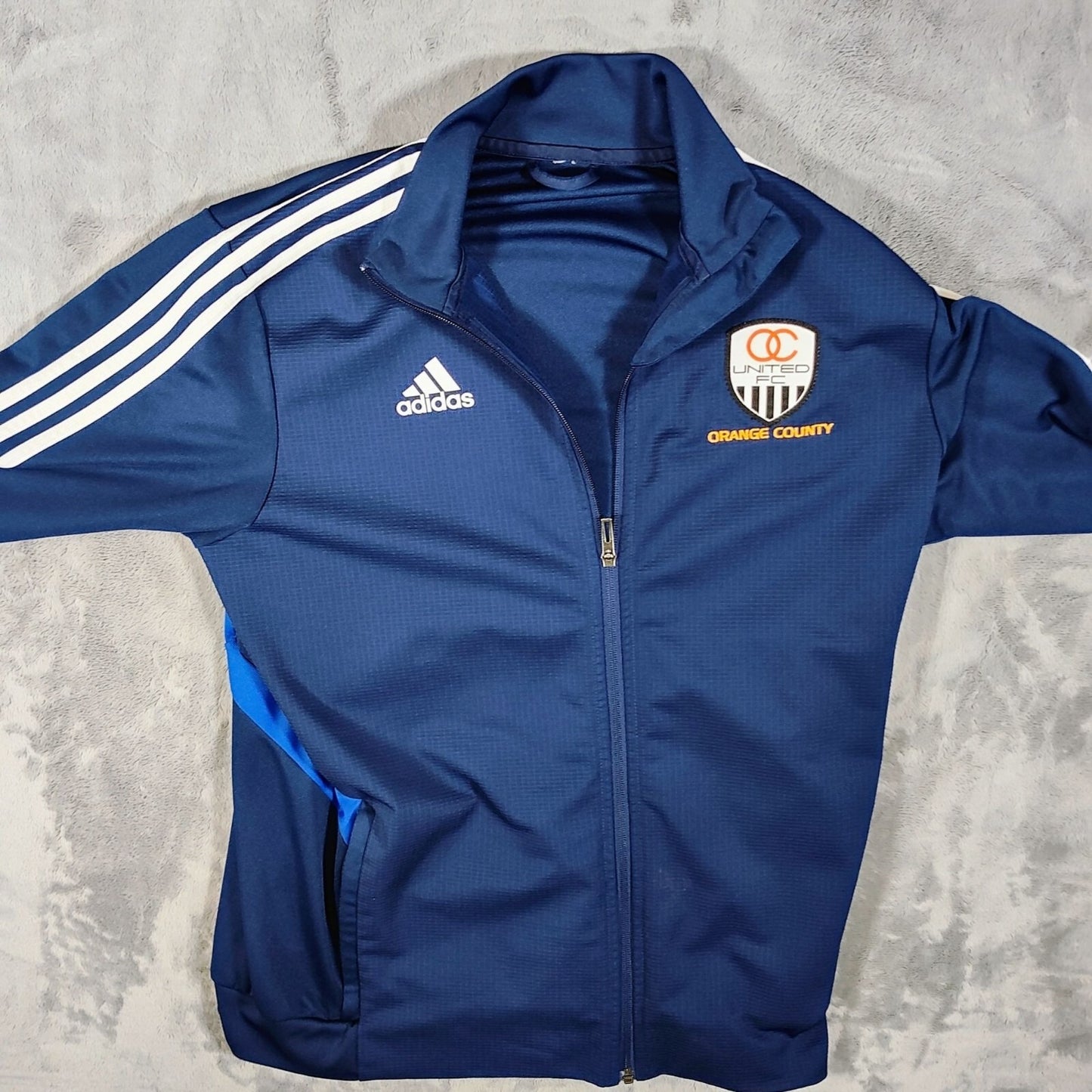 Adidas Navy Blue Tiro 2019 Orange County United FC Soccer Training Jacket (M)
