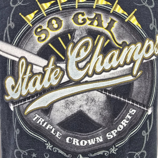Early 2010s Triple Crown Sports So Cal Baseball State Champs Faded T-Shirt (M)