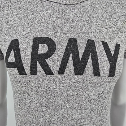 Vintage 1987 Champion U.S. Army Physical Fitness Uniform (PFU) Gray T-Shirt (XS)