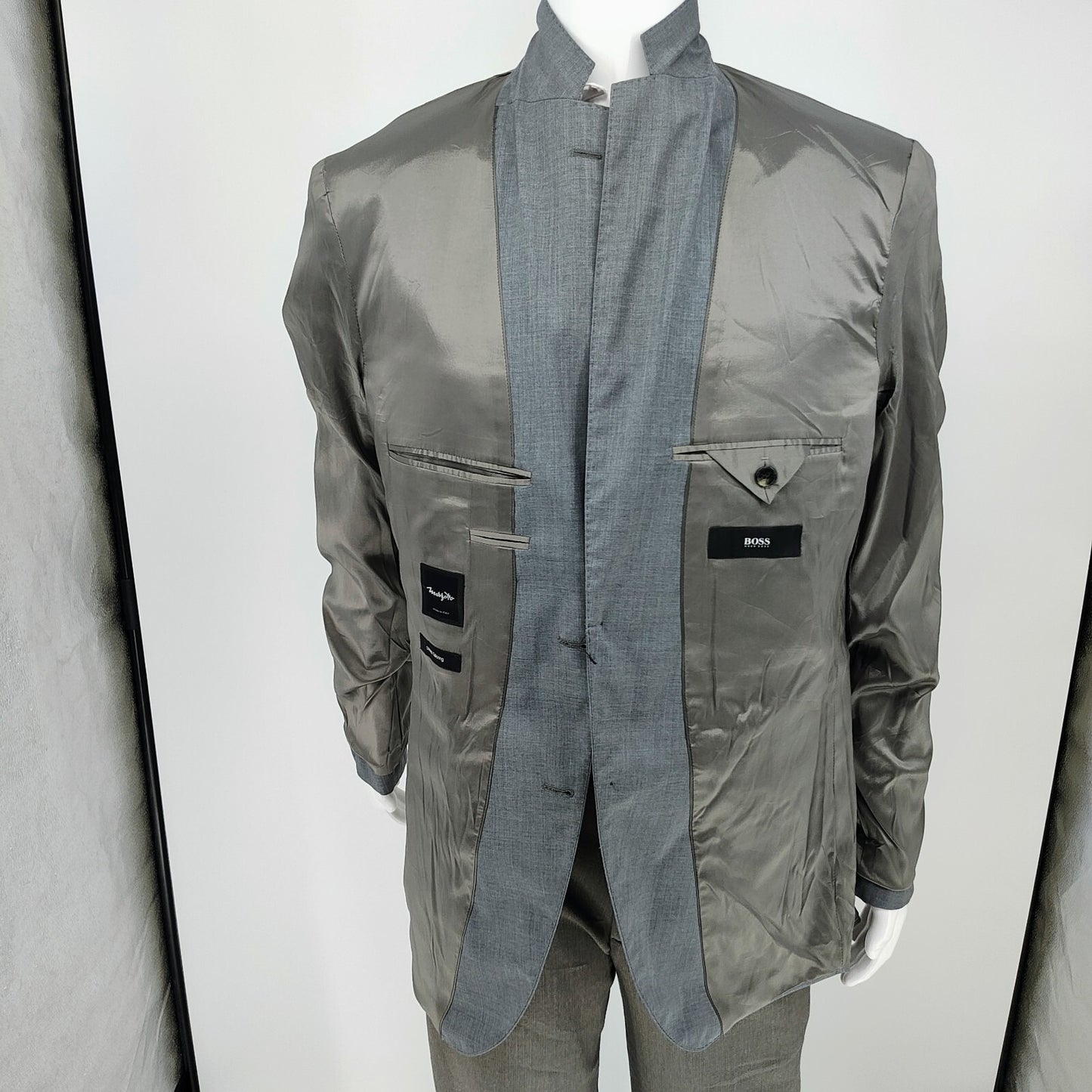 Boss Hugo Boss Gray Johnsont5/Lenon1 Johnston Lenon Suit Jacket (42L)