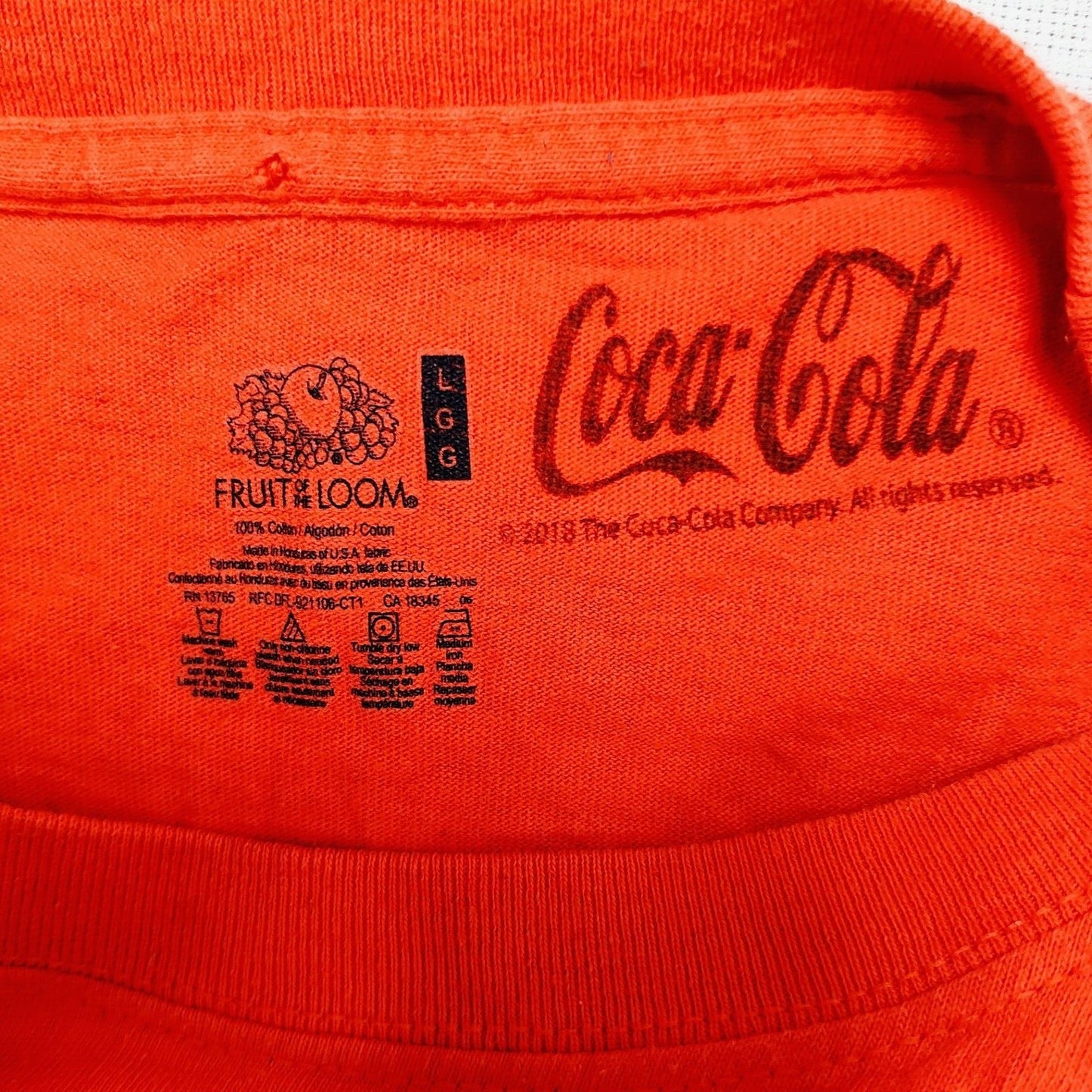 2018 Fruit of the Loom x Coca-Cola Fanta Orange Graphic T-Shirt (L)