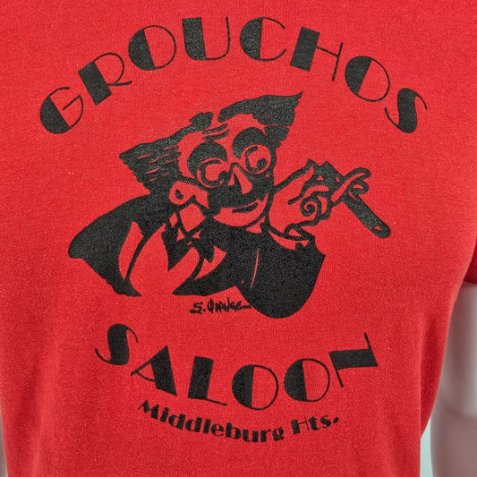 Vintage 1980s Red Groucho's Saloon Middleburg Heights Ohio #23 T-Shirt (S)