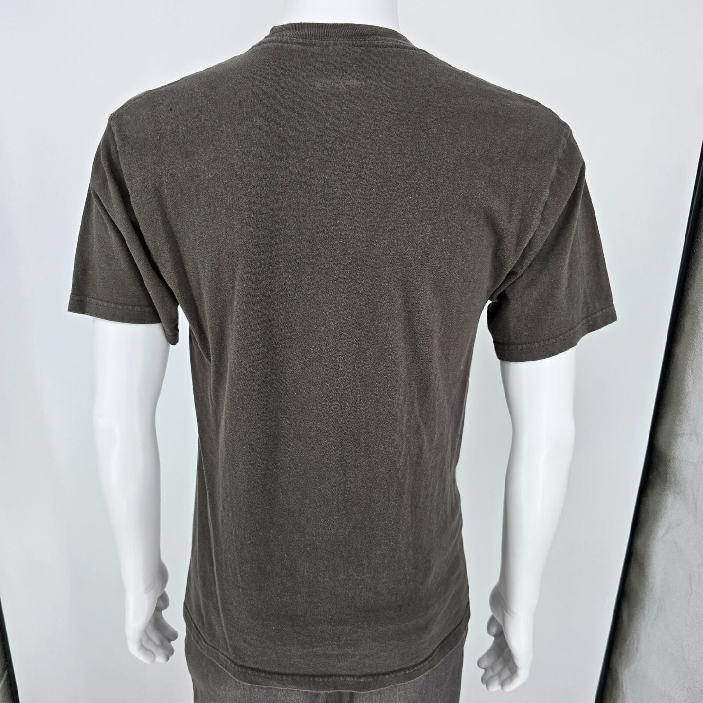 Distressed 2010s Stüssy Crowned Donkey Big A** Gear Graphic Logo T-Shirt (M)