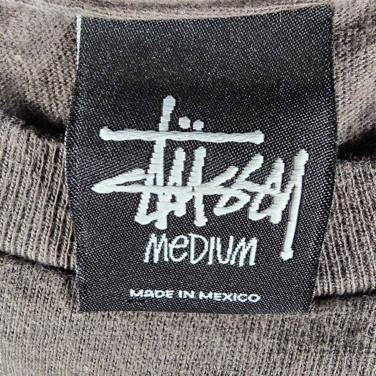 Distressed 2010s Stüssy Crowned Donkey Big A** Gear Graphic Logo T-Shirt (M)