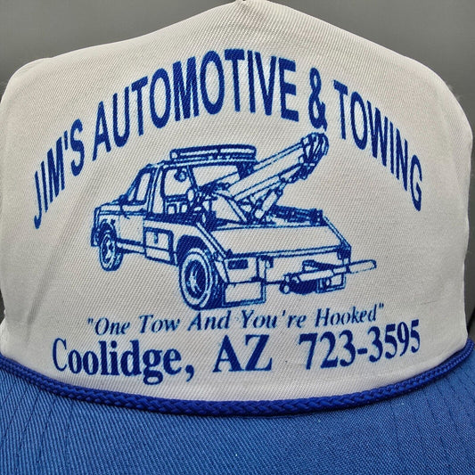 Vintage 80s/90s Jim's Automotive & Towing Coolidge AZ Five Panel Mohr's Hat