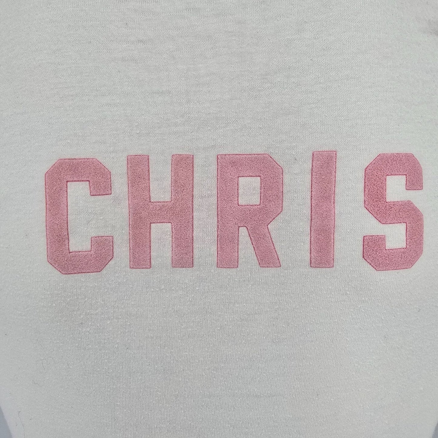 Distressed Vintage 1980s Beachmont Soccer "Chris" CAW Gym Class PE T-Shirt (S)