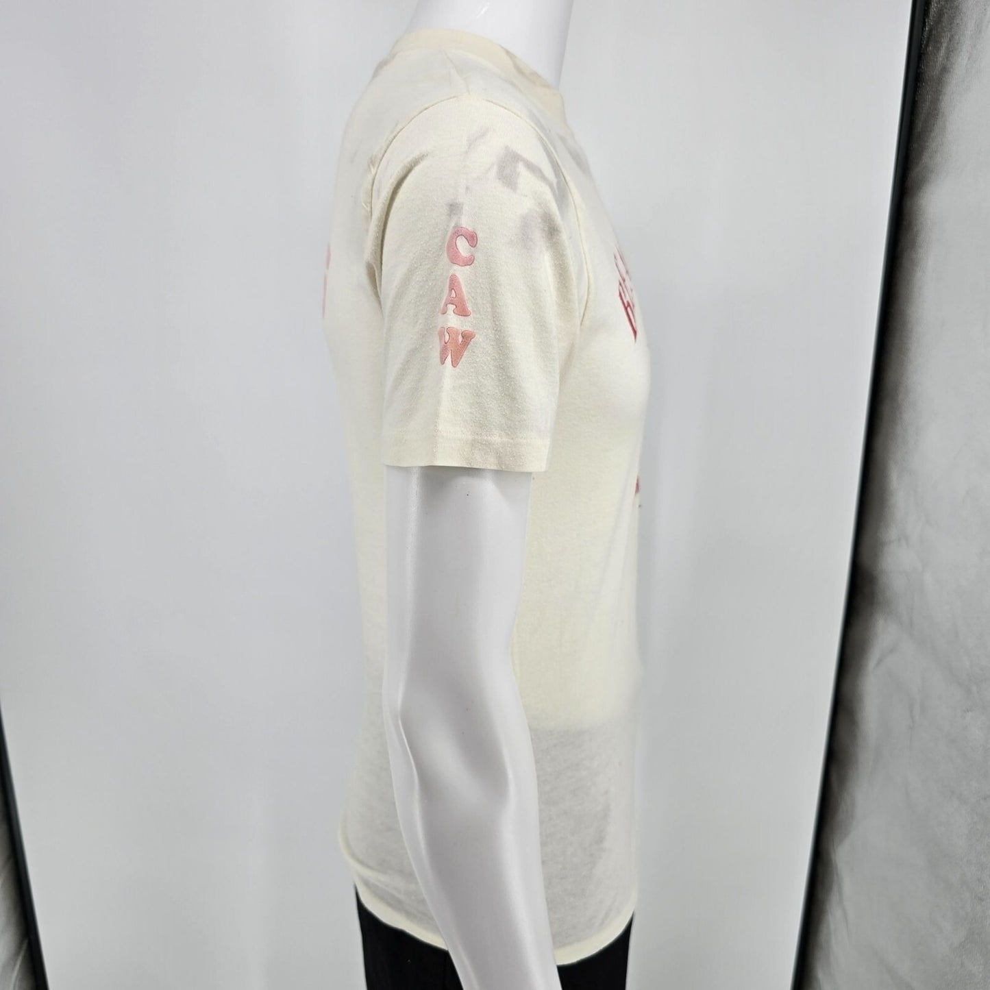 Distressed Vintage 1980s Beachmont Soccer "Chris" CAW Gym Class PE T-Shirt (S)