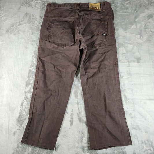 Southpole Authentic Collection Y2K Mens Boot Cut High Rise Brown Jeans Size 38