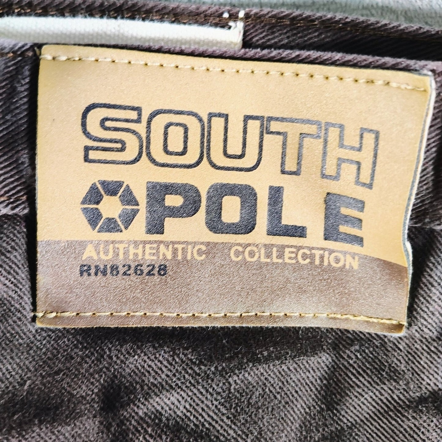 Southpole Authentic Collection Y2K Mens Boot Cut High Rise Brown Jeans Size 38