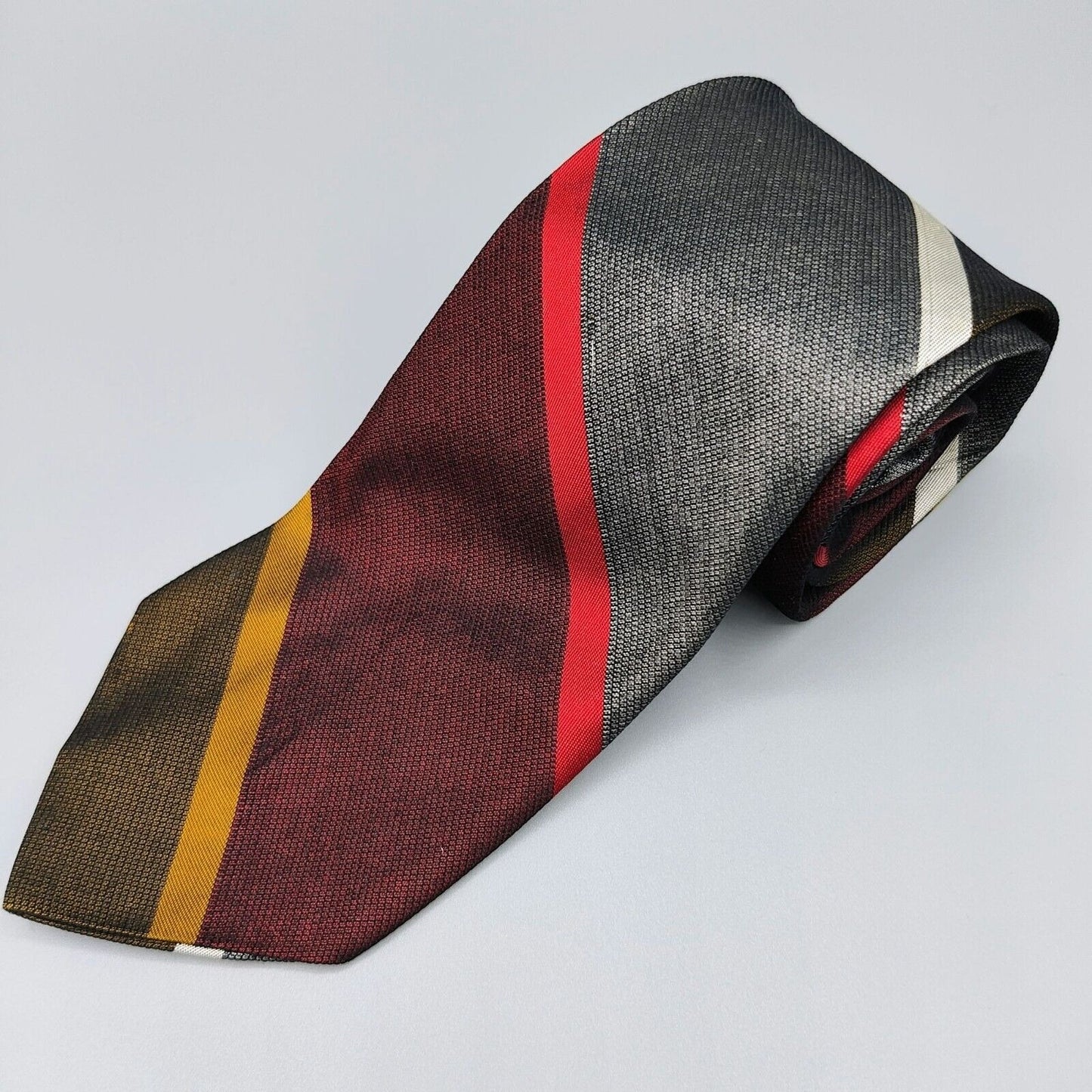 Vintage 1960s Sears, Roebuck and Co. Made in USA" All Silk" Striped Necktie