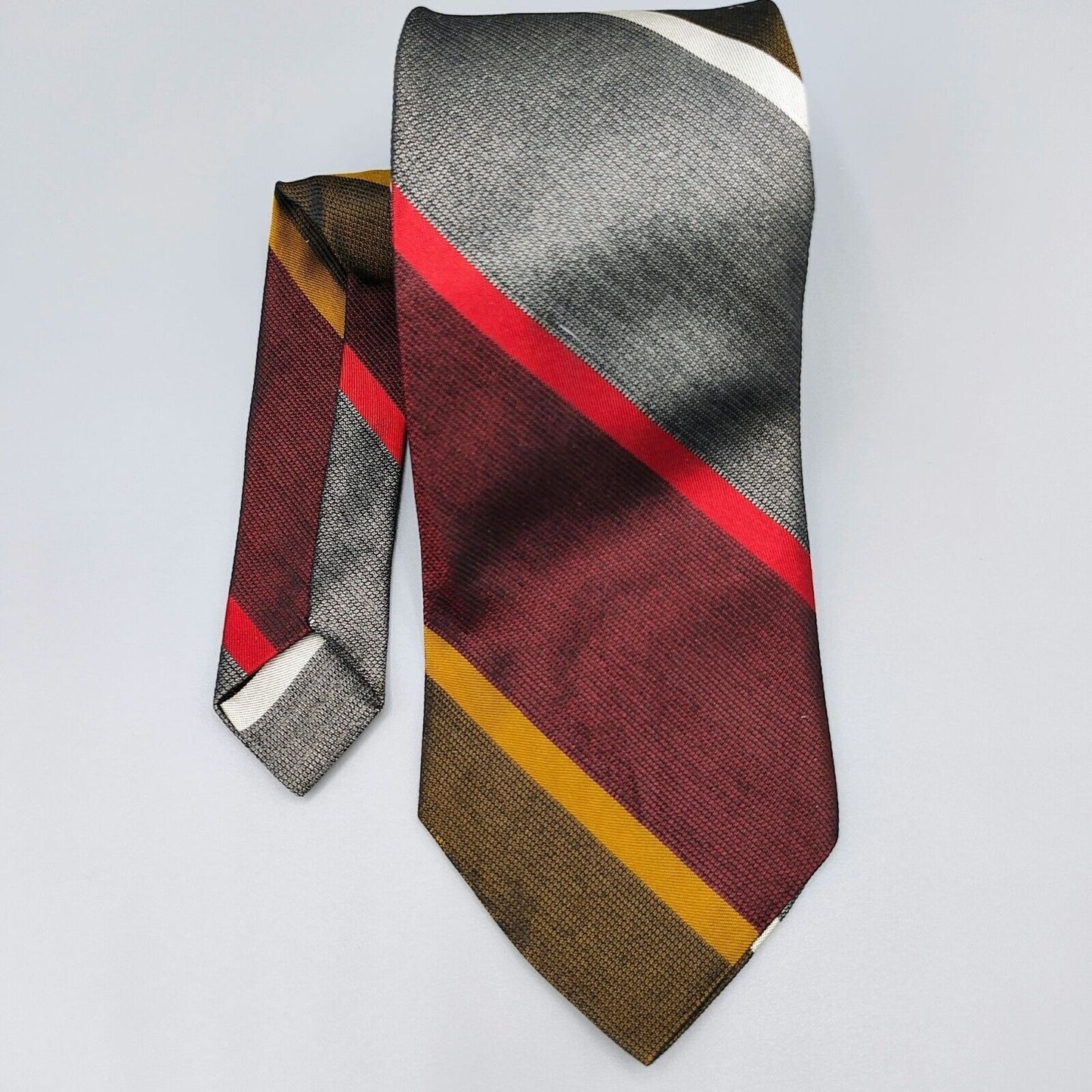 Vintage 1960s Sears, Roebuck and Co. Made in USA" All Silk" Striped Necktie