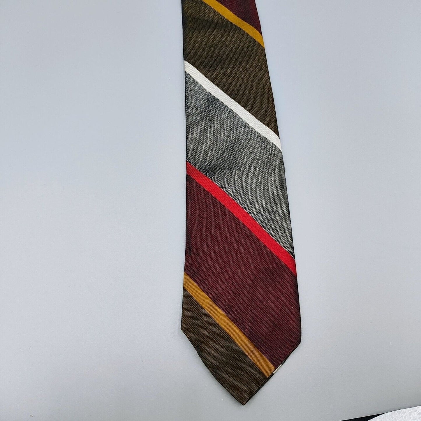 Vintage 1960s Sears, Roebuck and Co. Made in USA" All Silk" Striped Necktie