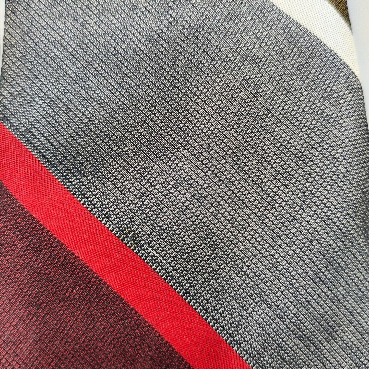 Vintage 1960s Sears, Roebuck and Co. Made in USA" All Silk" Striped Necktie