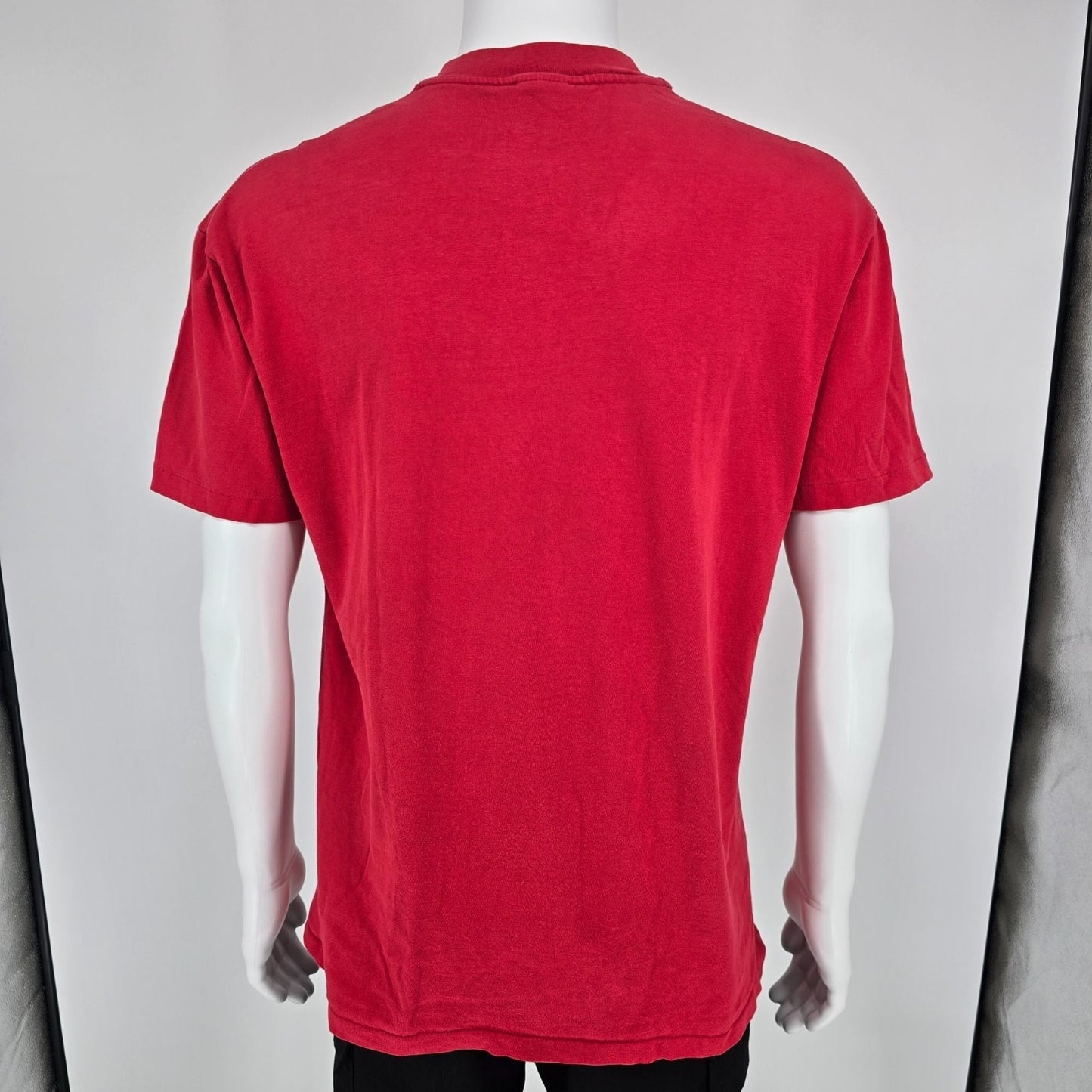 Vintage 1980s Superbuild Exercise Tough Body Power Single Stitch Gym T-Shirt (L)