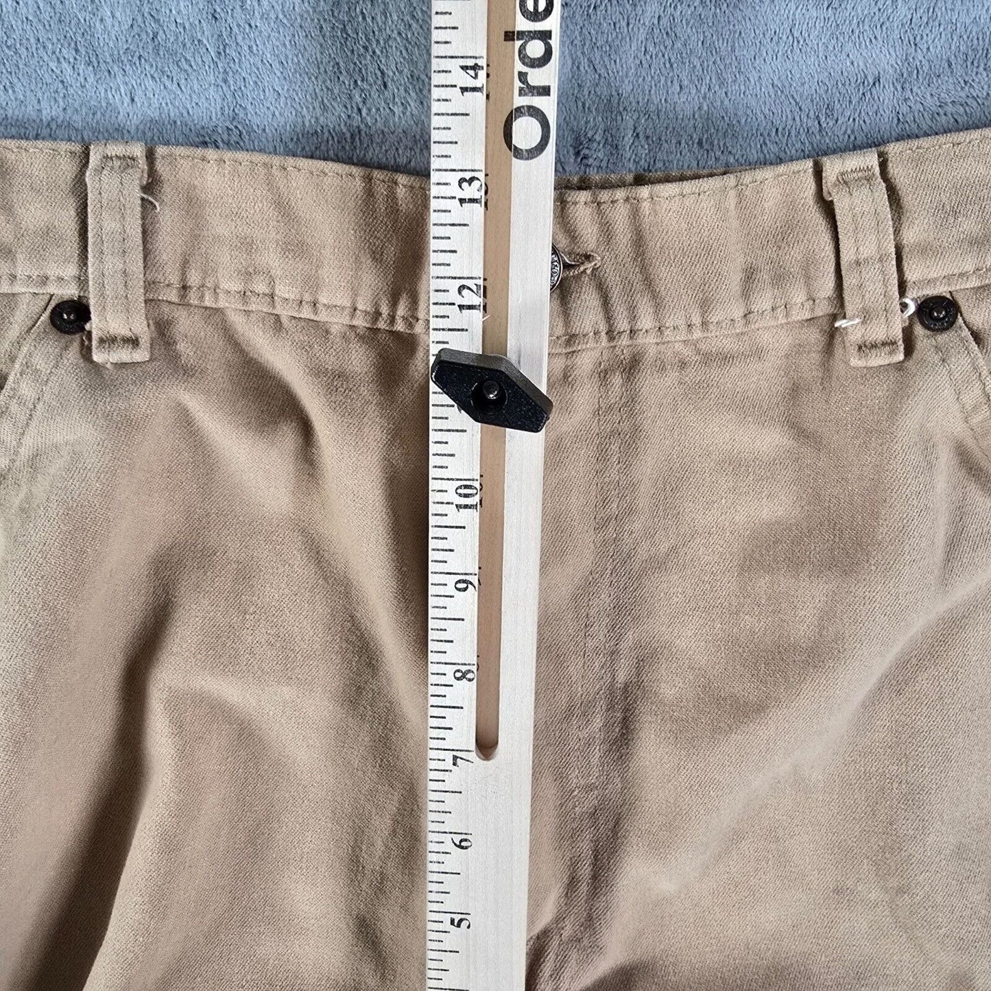 Vintage Late 70s Early 80s Levi's For Men White Tab Tan Flared Leg Pants (38x31)