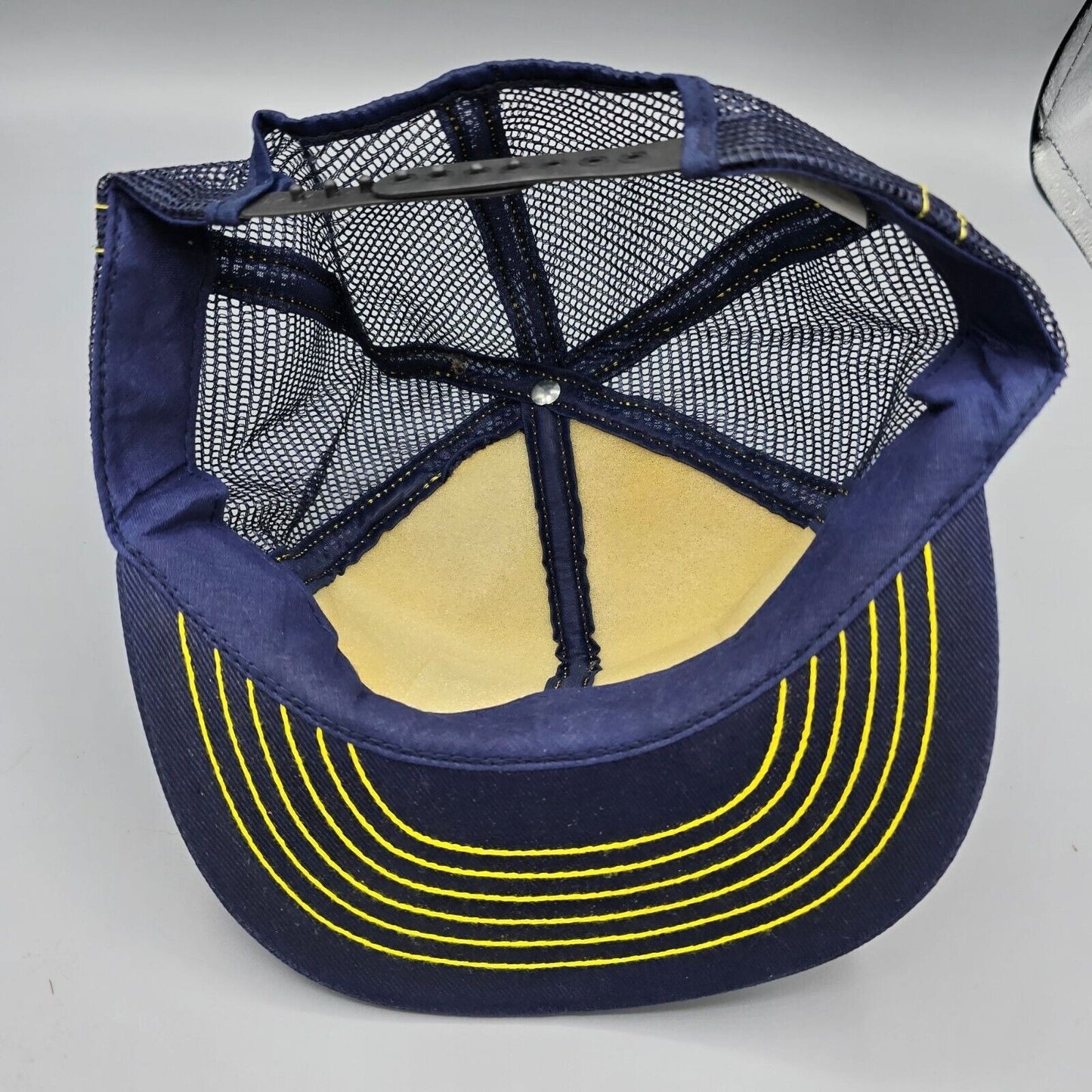 Vintage 1980s Stylemaster Made in USA Bandag Tires Patch Logo Mesh Snapback Hat