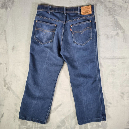 Vintage 1984 Levi's For Men USA Olympics Logo Orange Tab Blue Jeans (32x24)