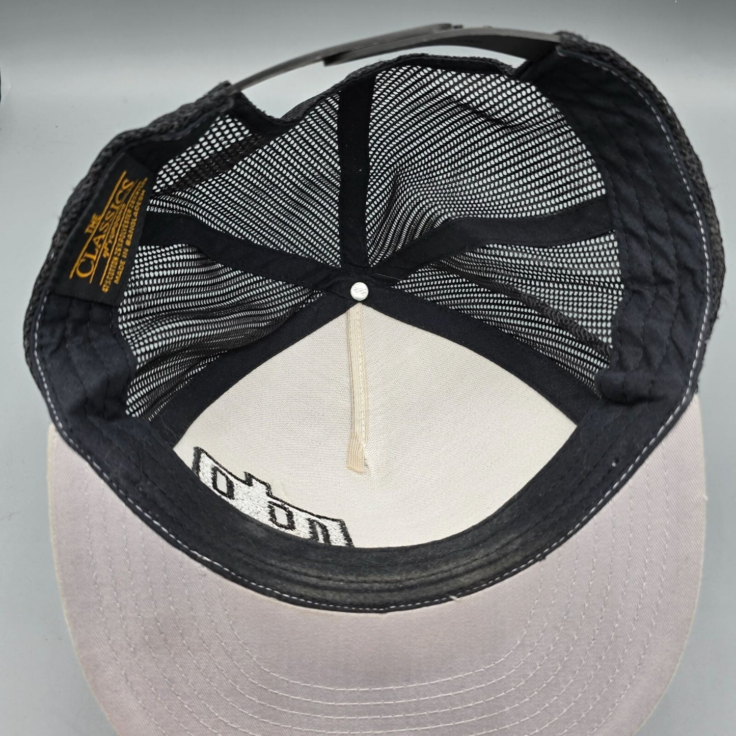 rdp Logo Beige & Black Snapback Yupoong Five-Panel Hat *Distressed/Stained