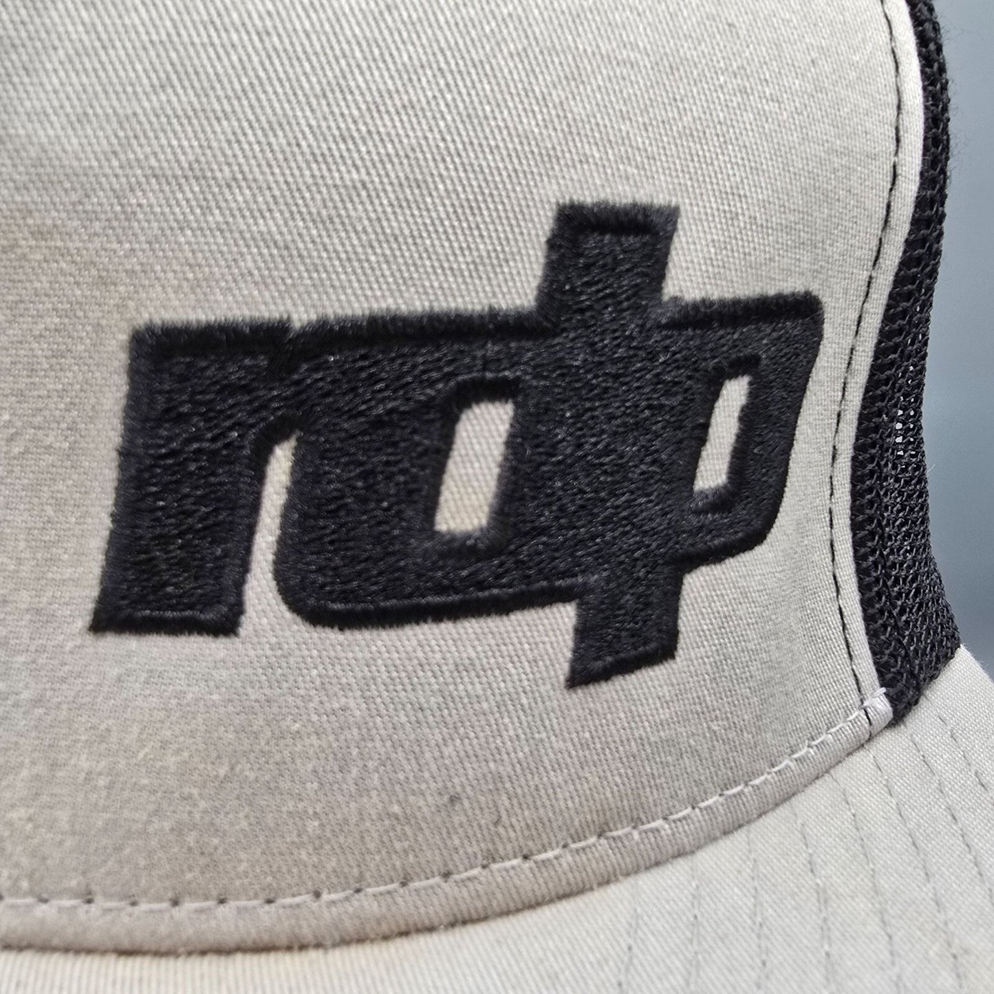 rdp Logo Beige & Black Snapback Yupoong Five-Panel Hat *Distressed/Stained