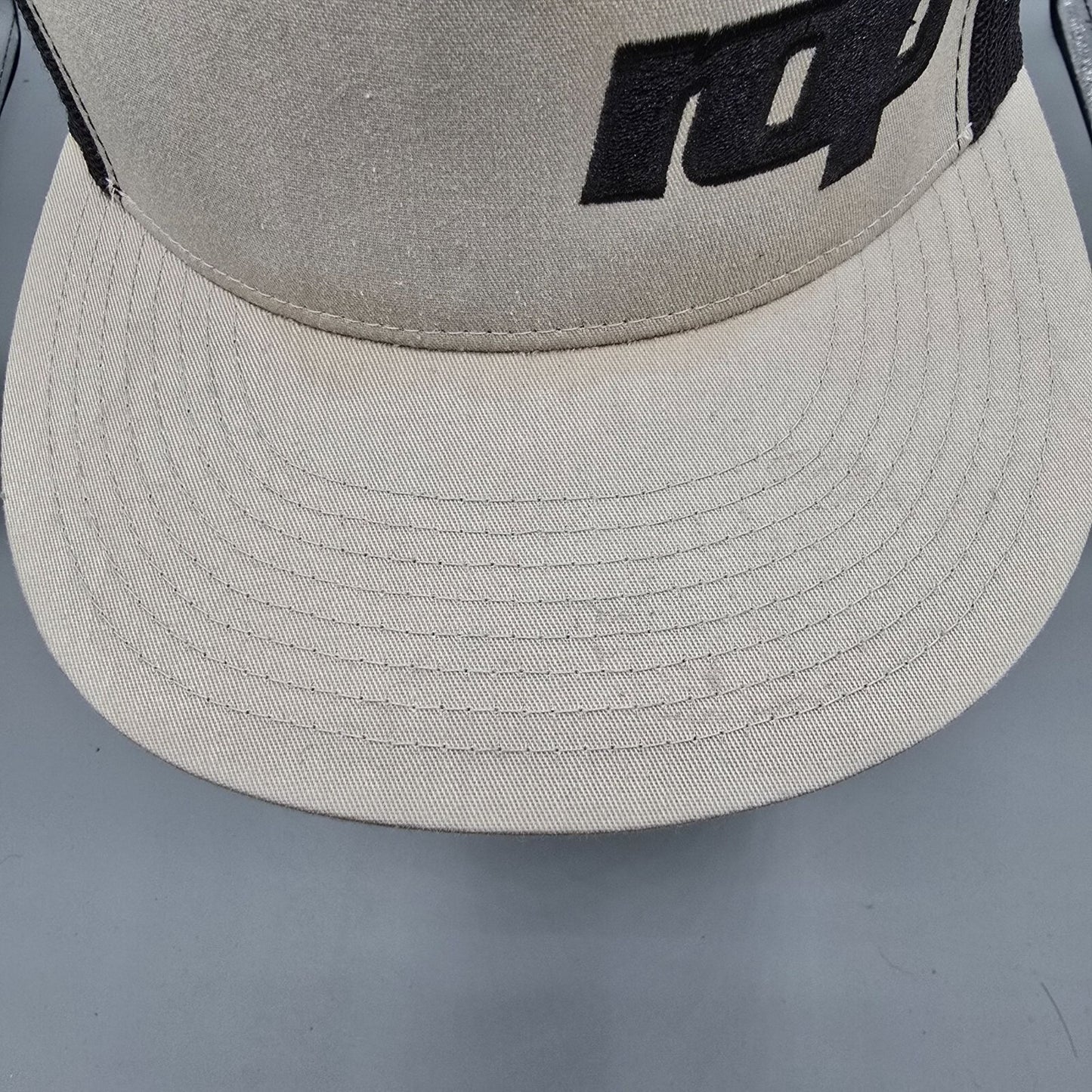 rdp Logo Beige & Black Snapback Yupoong Five-Panel Hat *Distressed/Stained