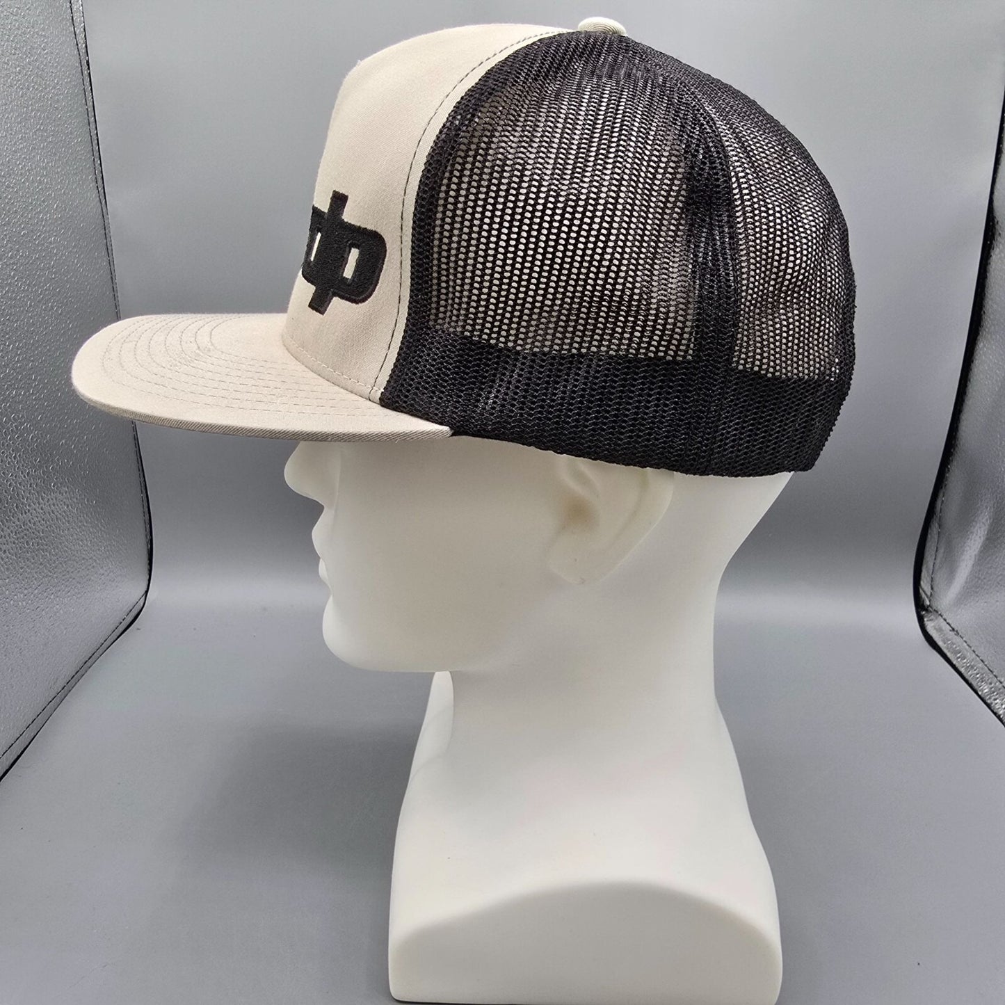 rdp Logo Beige & Black Snapback Yupoong Five-Panel Hat *Distressed/Stained