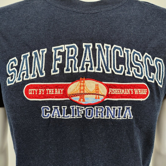 San Francisco California Fisherman's Wharf Embroidered Graphic T-Shirt (Medium)